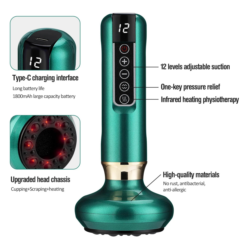 JYouCare Rechargeable Vacuum Cupping & Gua Sha Therapy Device