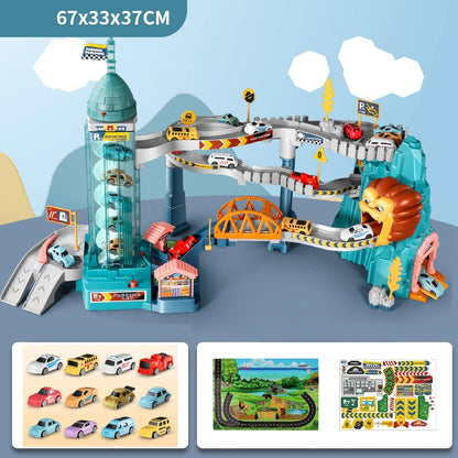Lion Dinosaur Electric Railway Adventure Toy Set