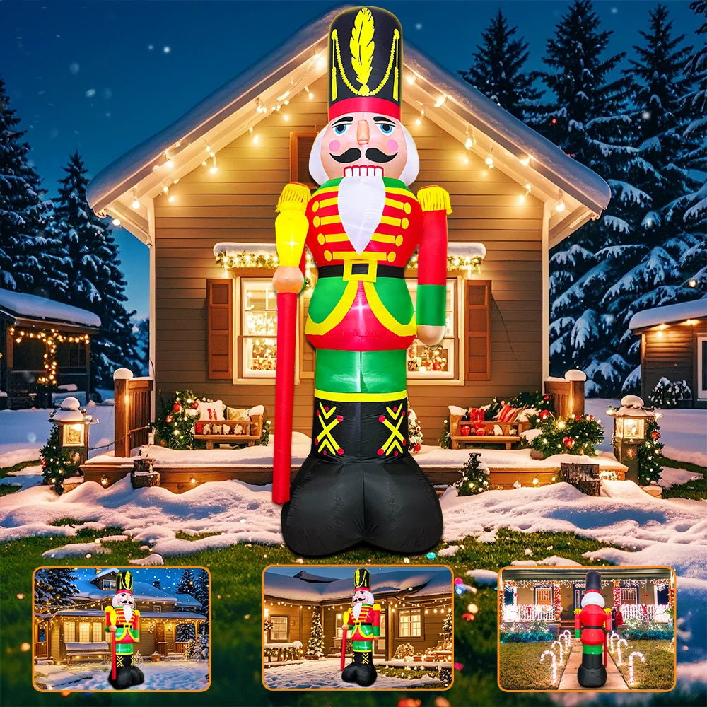 Merry Santa Sleigh Arch LED Inflatable | Christmas Outdoor & Garden Decoration