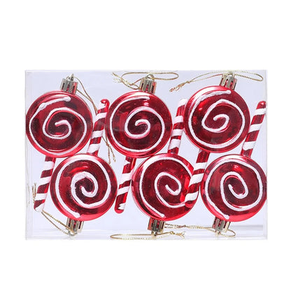 Christmas Candy Cane & Peppermint Baubles Set – Festive Hanging Ornaments for Tree & Holiday Décor