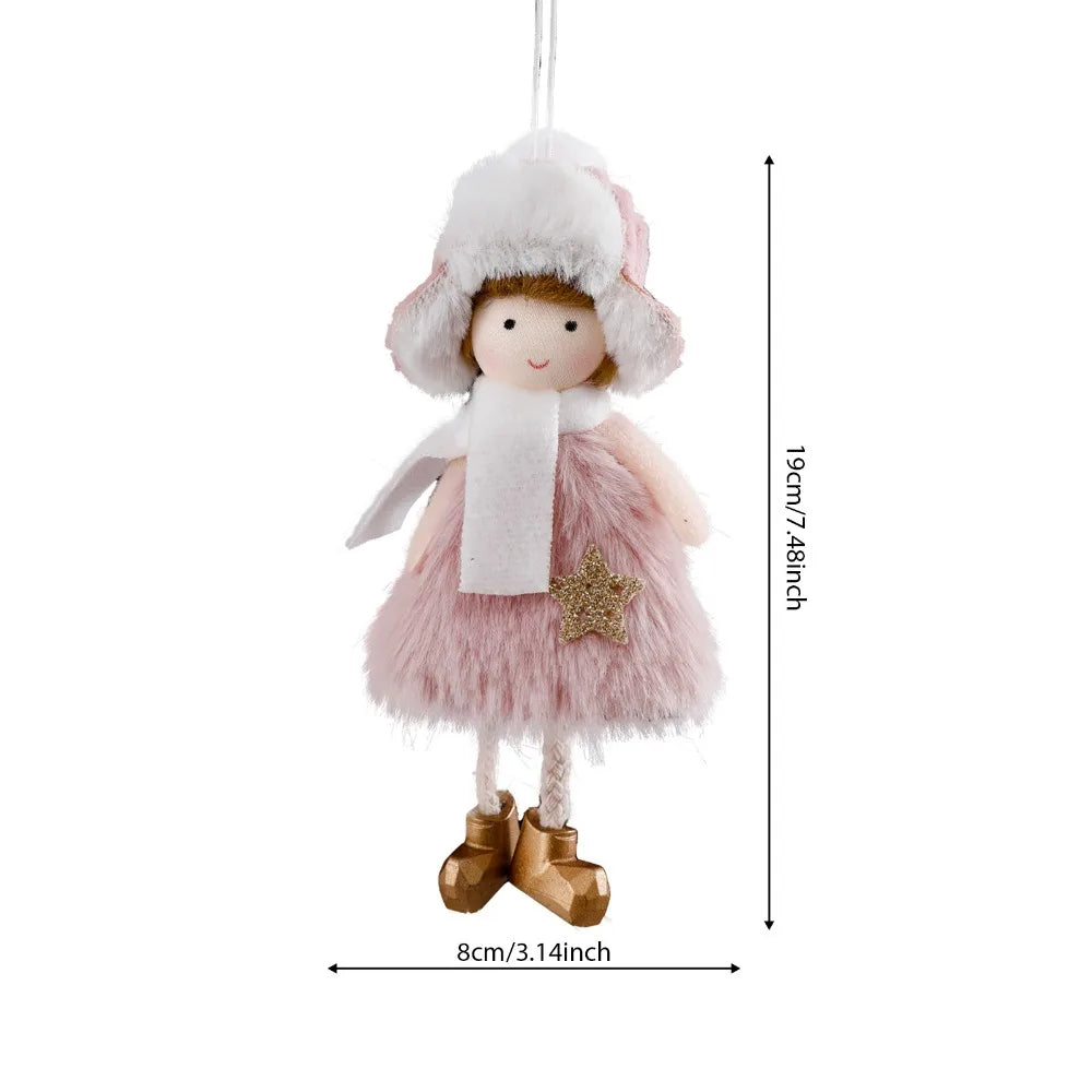 Christmas Angel Girl Plush Ornament – Hanging Tree Decoration & Kids Gift