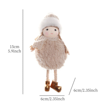 Christmas Angel Girl Plush Ornament – Hanging Tree Decoration & Kids Gift