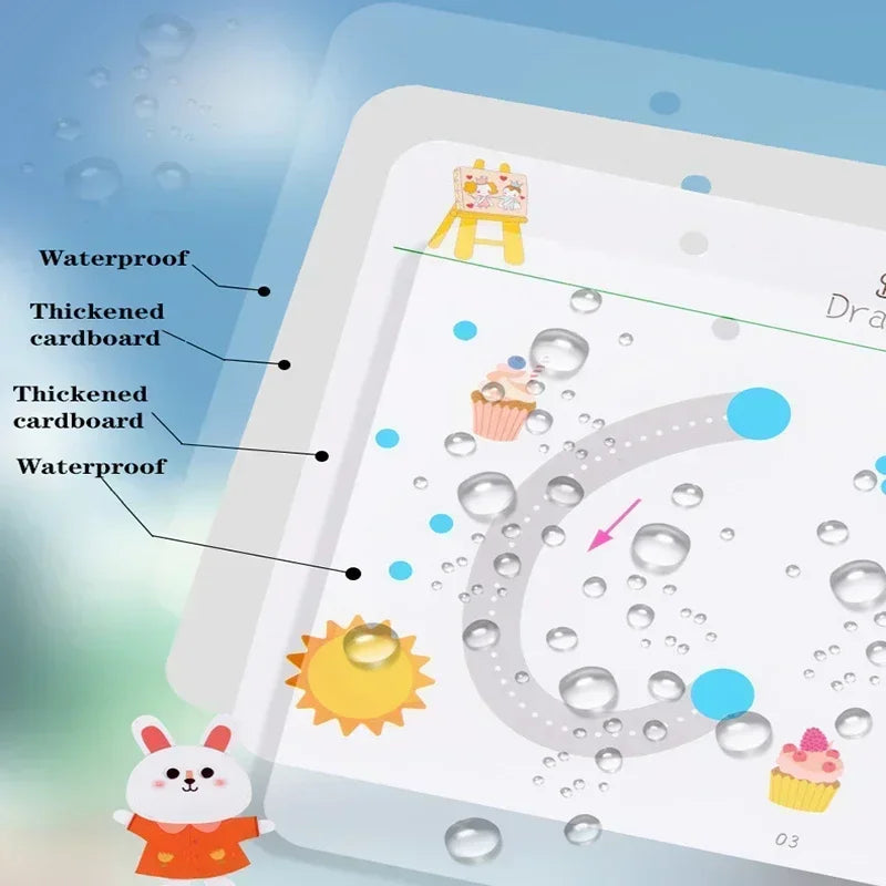 Reusable Magic Tracing Workbook – Montessori Handwriting & Drawing Practice Book for Children