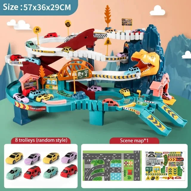 Lion Dinosaur Electric Railway Adventure Toy Set