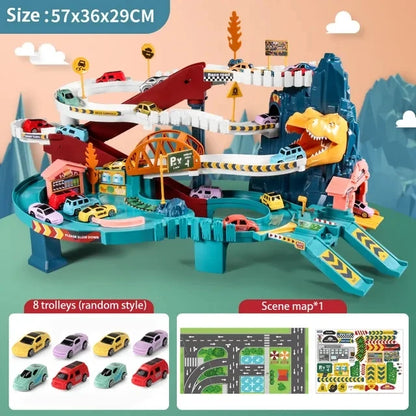 Lion Dinosaur Electric Railway Adventure Toy Set