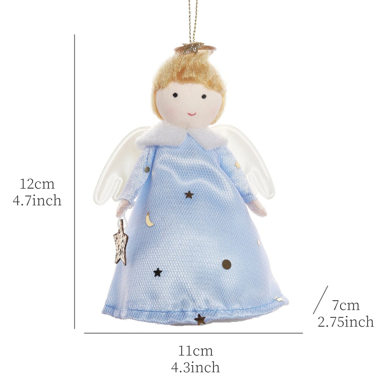 Christmas Angel Girl Plush Ornament – Hanging Tree Decoration & Kids Gift