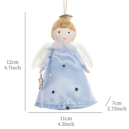 Christmas Angel Girl Plush Ornament – Hanging Tree Decoration & Kids Gift