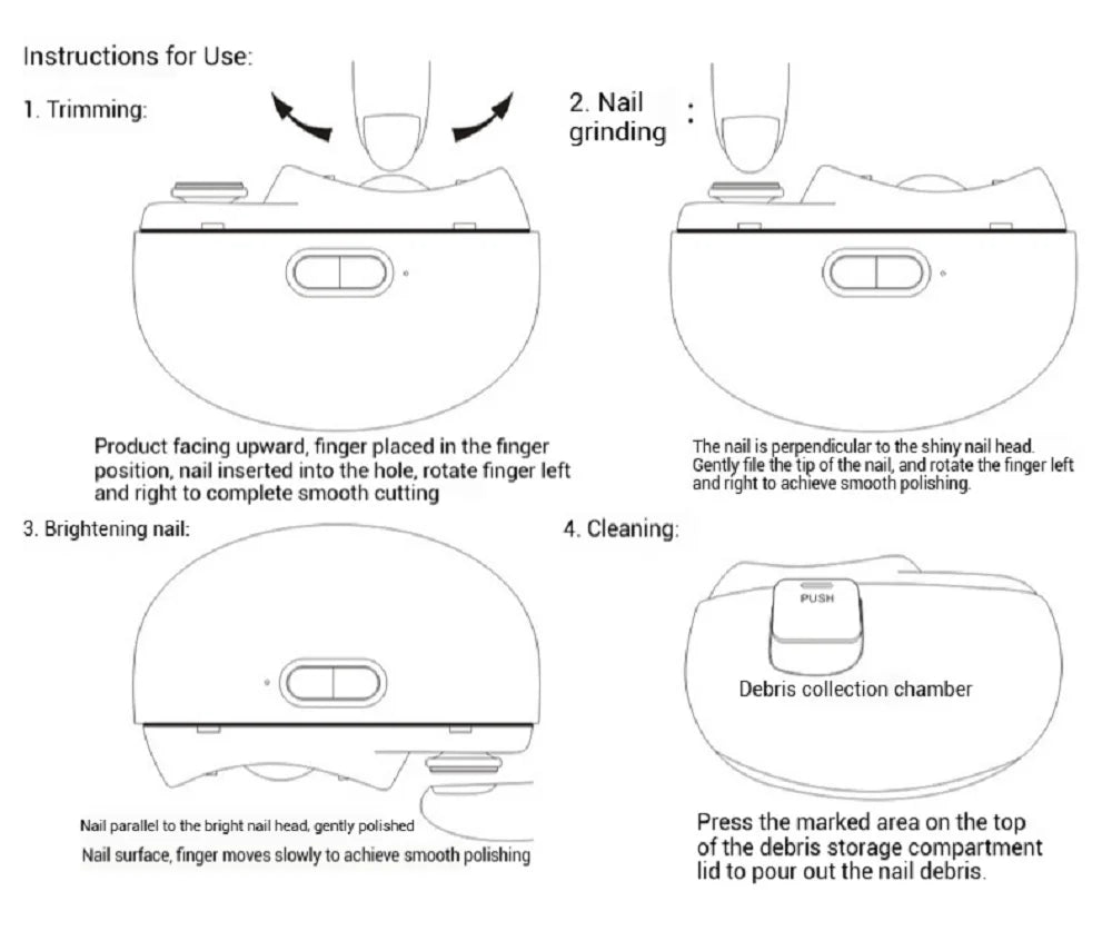 Electric Nail Clipper Trimmer