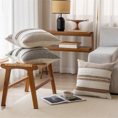 Elegant Striped Sofa Cushion Cover