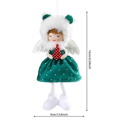 Christmas Angel Girl Plush Ornament – Hanging Tree Decoration & Kids Gift