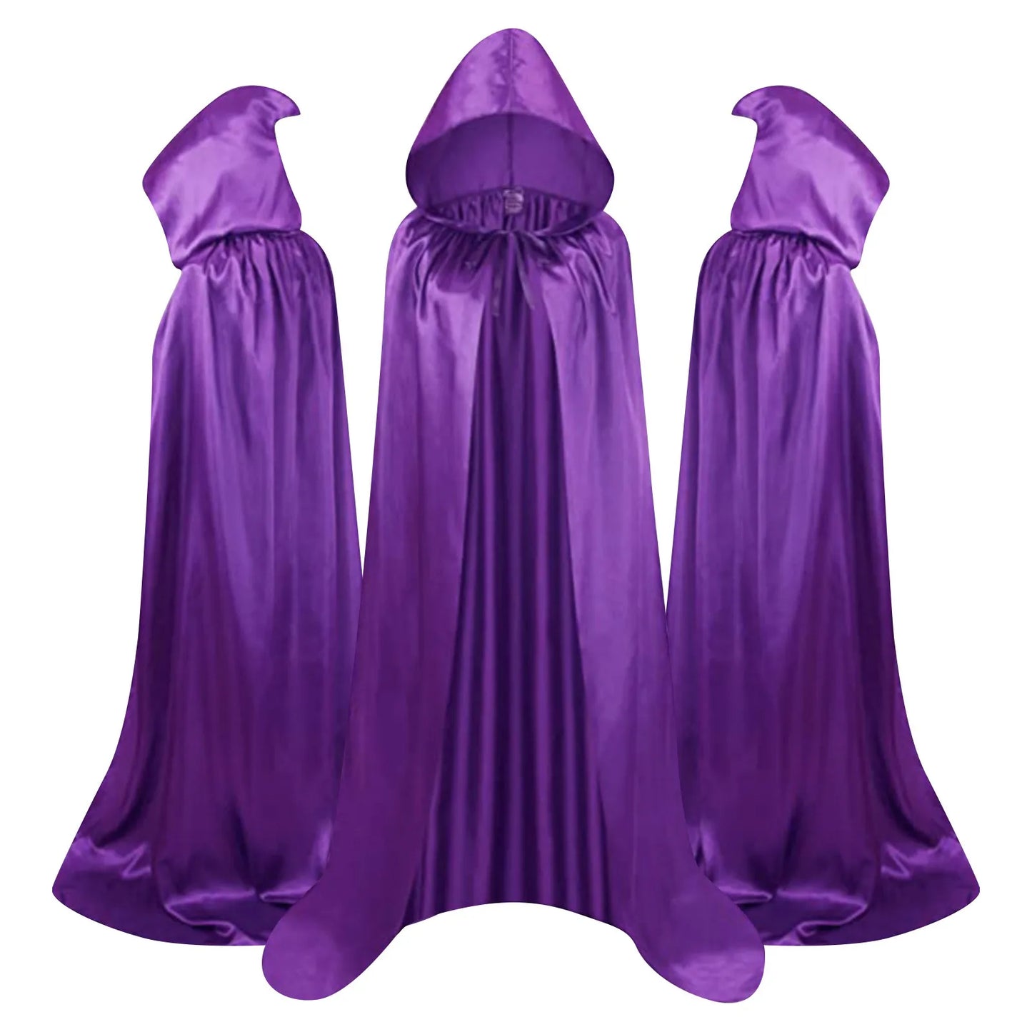 "Medieval Hooded Wizard & Vampire Cloak – Witch Cosplay Cape for Adults & Kids Carnival Party Costume"