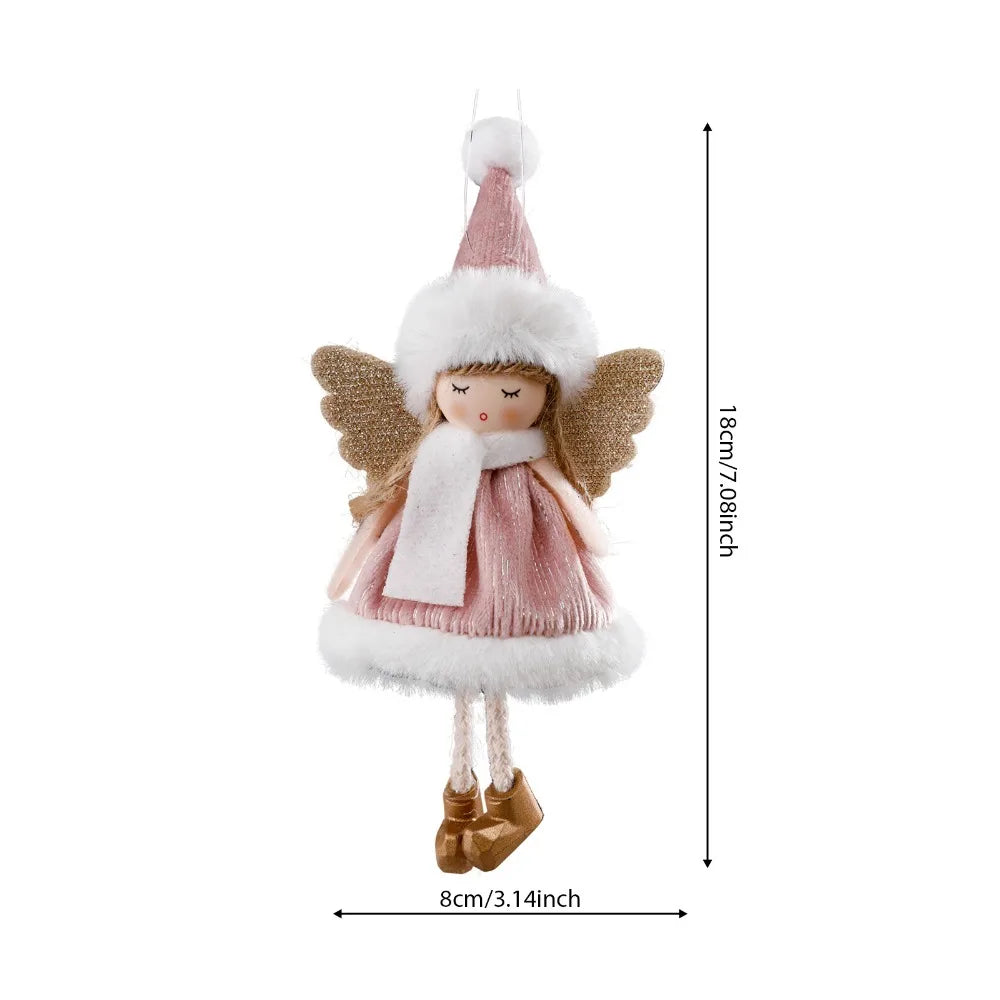 Christmas Angel Girl Plush Ornament – Hanging Tree Decoration & Kids Gift