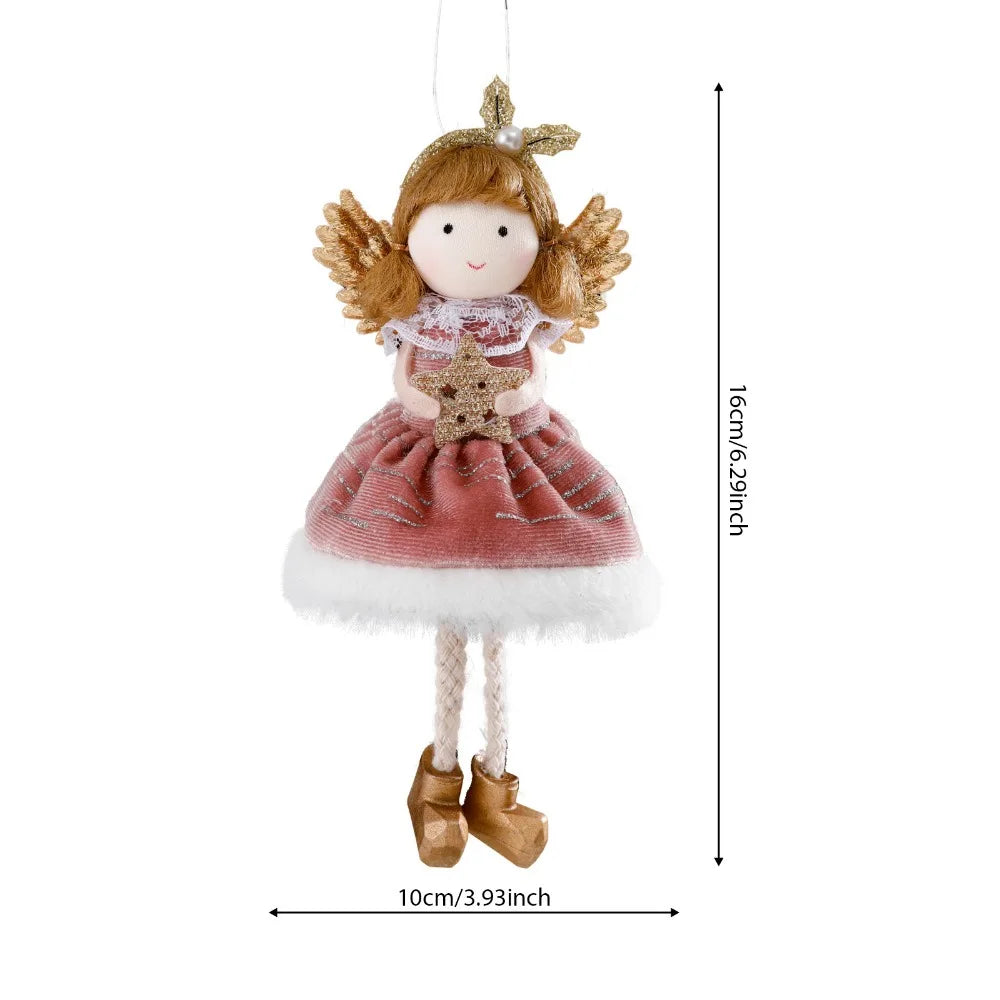 Christmas Angel Girl Plush Ornament – Hanging Tree Decoration & Kids Gift