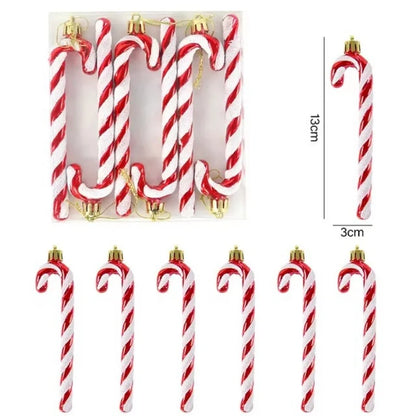 Christmas Candy Cane & Peppermint Baubles Set – Festive Hanging Ornaments for Tree & Holiday Décor
