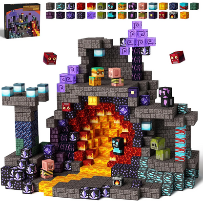 Magnetic Brick Cubes Mine Set – Educational Toy & Perfect Gift
