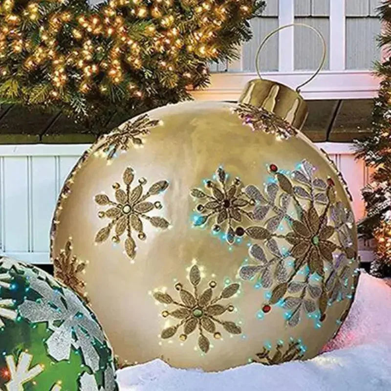 Giant 60cm Outdoor PVC Christmas Inflatable Ball Decor