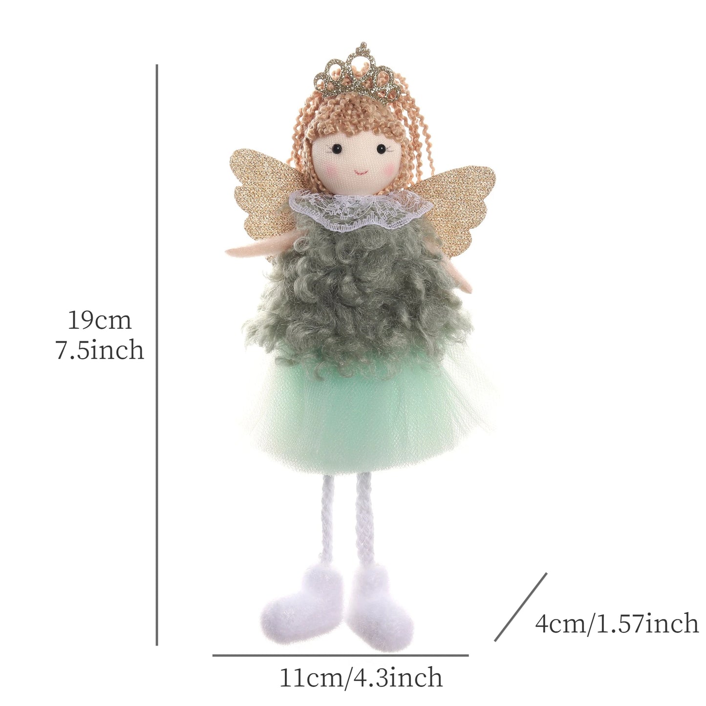 Christmas Angel Girl Plush Ornament – Hanging Tree Decoration & Kids Gift