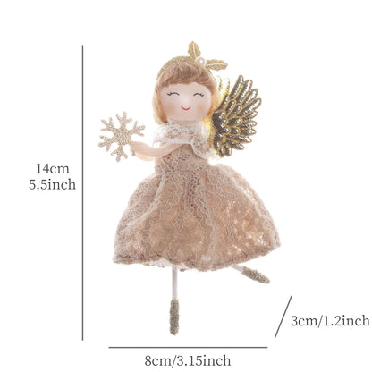 Christmas Angel Girl Plush Ornament – Hanging Tree Decoration & Kids Gift