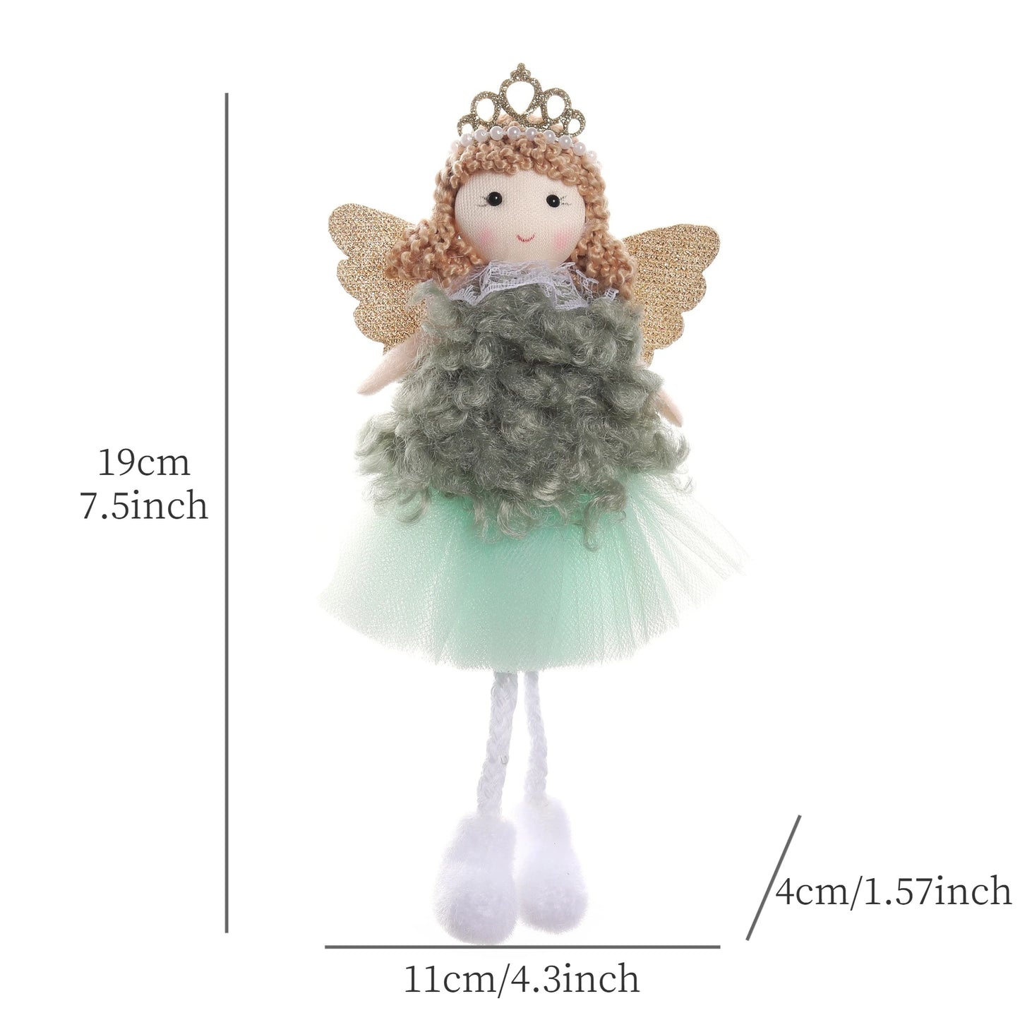 Christmas Angel Girl Plush Ornament – Hanging Tree Decoration & Kids Gift