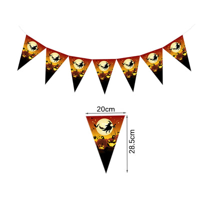 Halloween Disposable Tableware Set – Pumpkin Plates, Cups, Napkins, Tablecloth & Banner for Spooky Party Decorations
