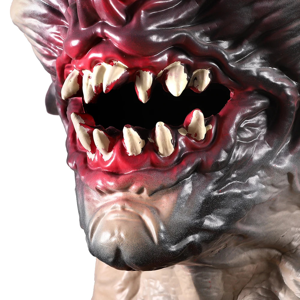 Haunted House Horror Mask with Long Ears & Teeth – Halloween Cosplay Party Prop