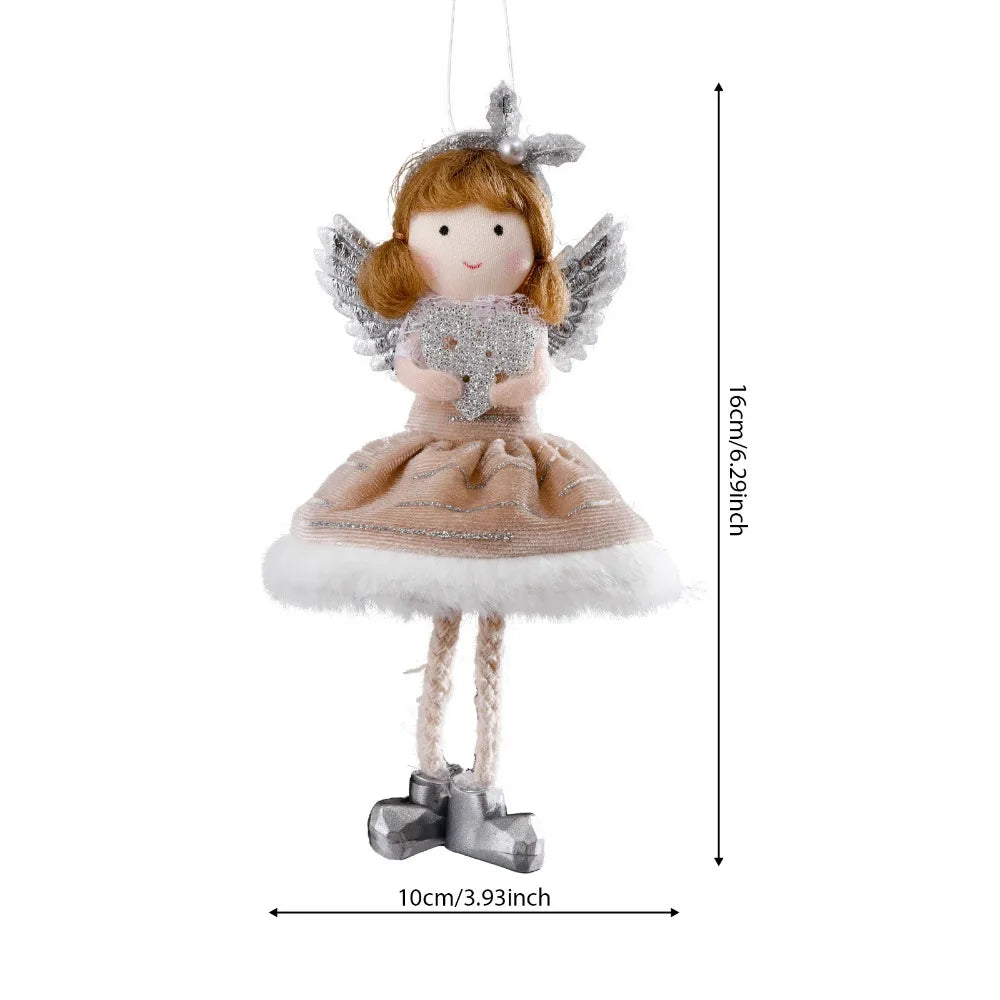 Christmas Angel Girl Plush Ornament – Hanging Tree Decoration & Kids Gift