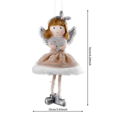 Christmas Angel Girl Plush Ornament – Hanging Tree Decoration & Kids Gift