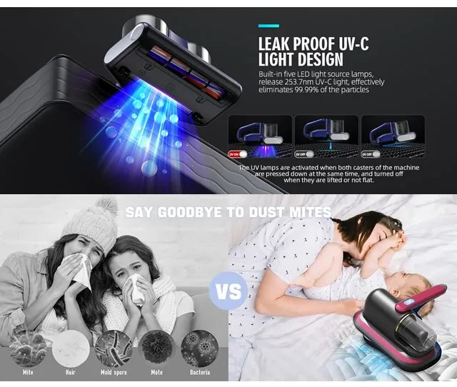 Portable UV Sterilizing Vacuum Cleaner
