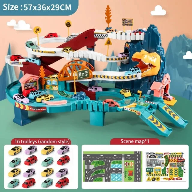 Lion Dinosaur Electric Railway Adventure Toy Set