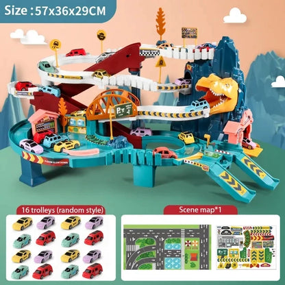 Lion Dinosaur Electric Railway Adventure Toy Set