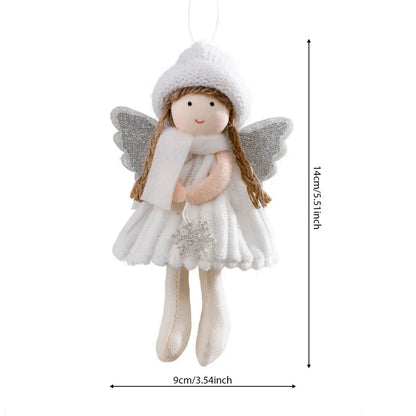 Christmas Angel Girl Plush Ornament – Hanging Tree Decoration & Kids Gift