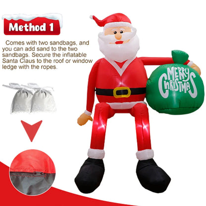 Outdoor LED Santa 245cm Xmas Decor