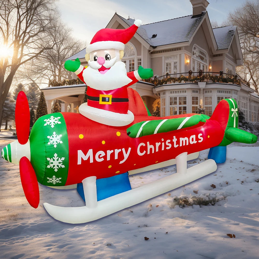 Merry Santa Sleigh Arch LED Inflatable | Christmas Outdoor & Garden Decoration