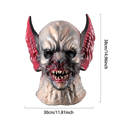 Haunted House Horror Mask with Long Ears & Teeth – Halloween Cosplay Party Prop