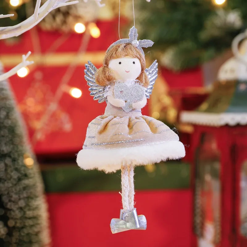 Christmas Angel Girl Plush Ornament – Hanging Tree Decoration & Kids Gift