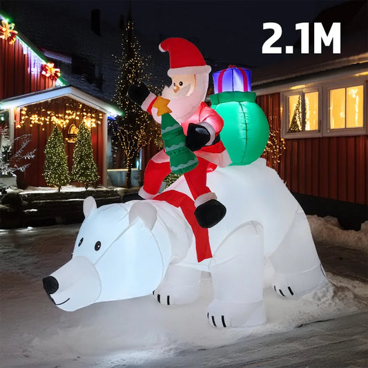 Outdoor LED Santa 245cm Xmas Decor