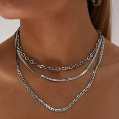 Bls-Miracle Gold Heart-Shaped Multi-Layer Necklace for Women – Trendy Adjustable Chain Y2K Pendant Jewellery