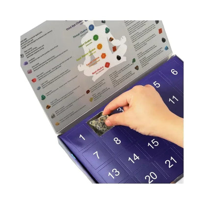 24 Days Christmas Crystal Advent Calendar – Natural Gemstone Collection Gift Box for Kids 2025