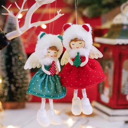 Christmas Angel Girl Plush Ornament – Hanging Tree Decoration & Kids Gift