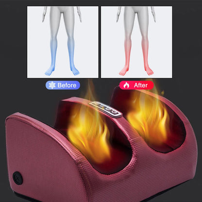 Hot Compression Electric Foot Massager – Shiatsu Heating Therapy Roller for Muscle Relief & Fatigue Recovery Spa Machine