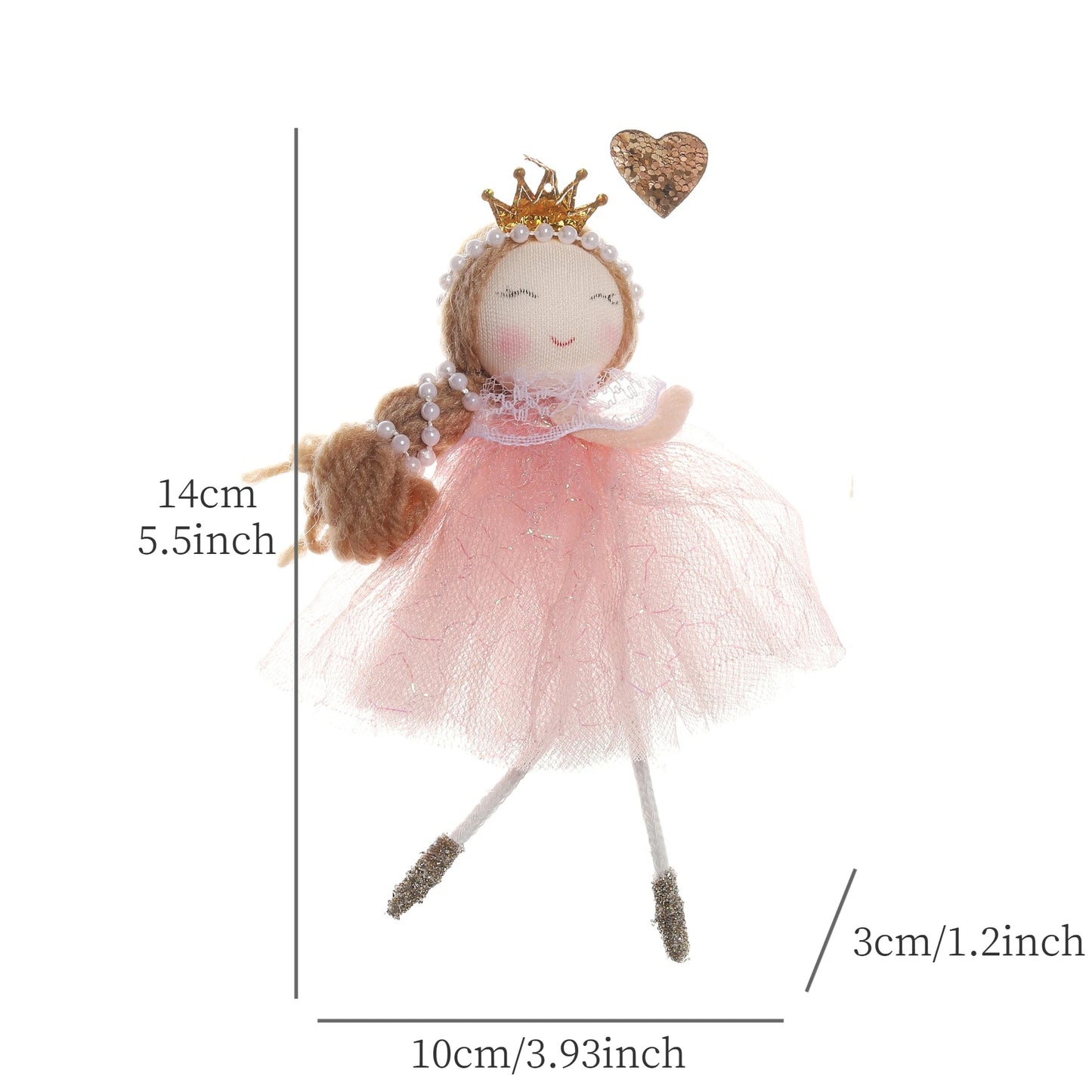 Christmas Angel Girl Plush Ornament – Hanging Tree Decoration & Kids Gift