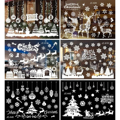 Christmas Window Stickers Christmas Wall Sticker Room Wall Decals Merry Christmas Decors For Home New Year Stickers 2025