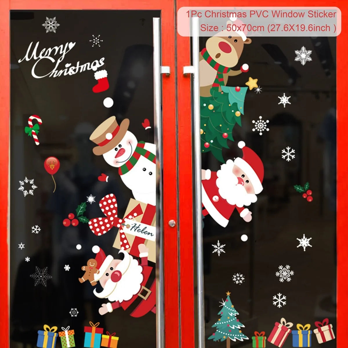 Christmas Window Stickers Christmas Wall Sticker Room Wall Decals Merry Christmas Decors For Home New Year Stickers 2025