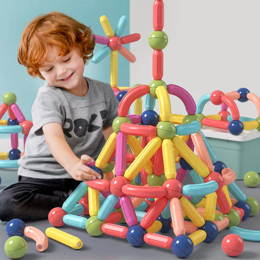Magnetic Building Sticks Blocks – 3D STEM Construction Puzzle Toy Gift for Kids & Toddlers