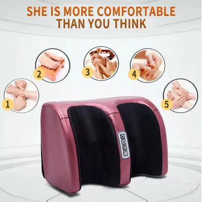 Hot Compression Electric Foot Massager – Shiatsu Heating Therapy Roller for Muscle Relief & Fatigue Recovery Spa Machine