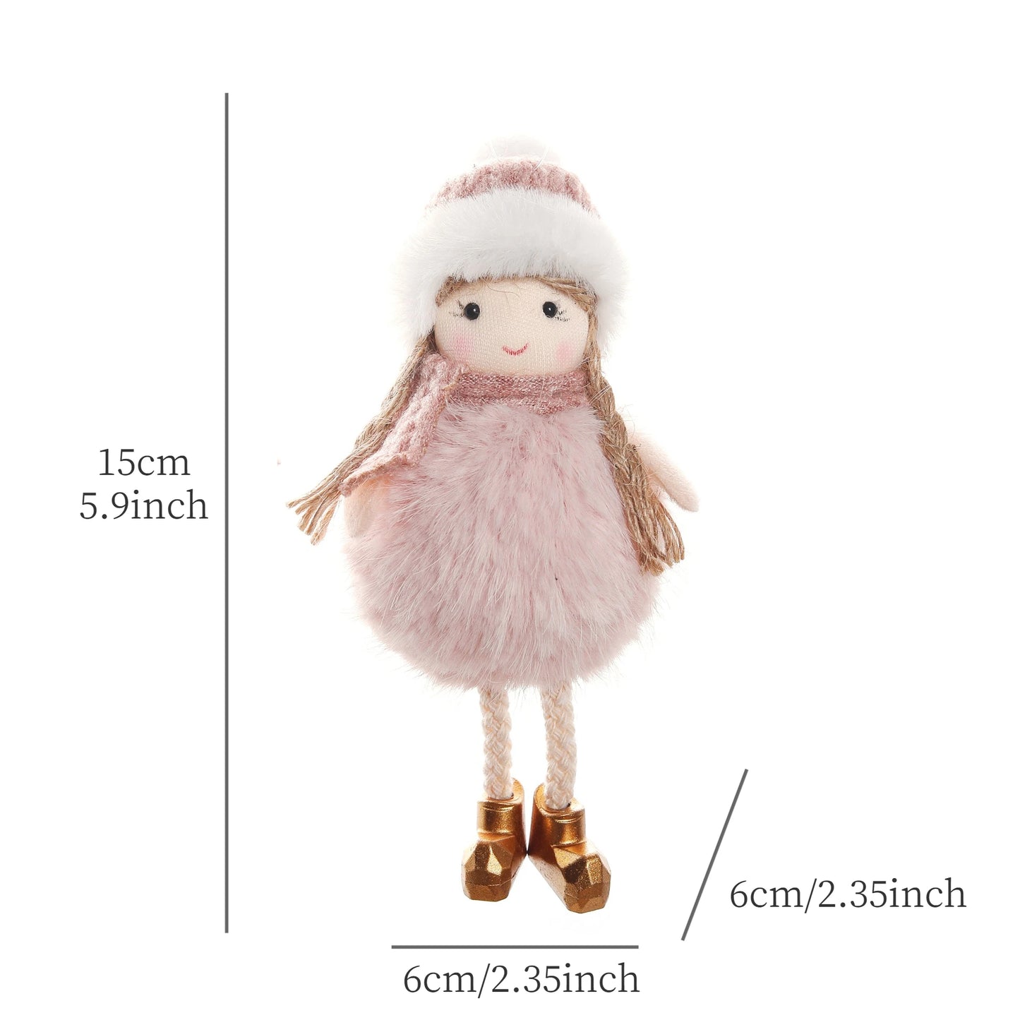 Christmas Angel Girl Plush Ornament – Hanging Tree Decoration & Kids Gift