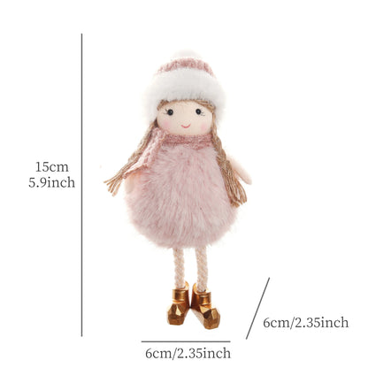 Christmas Angel Girl Plush Ornament – Hanging Tree Decoration & Kids Gift