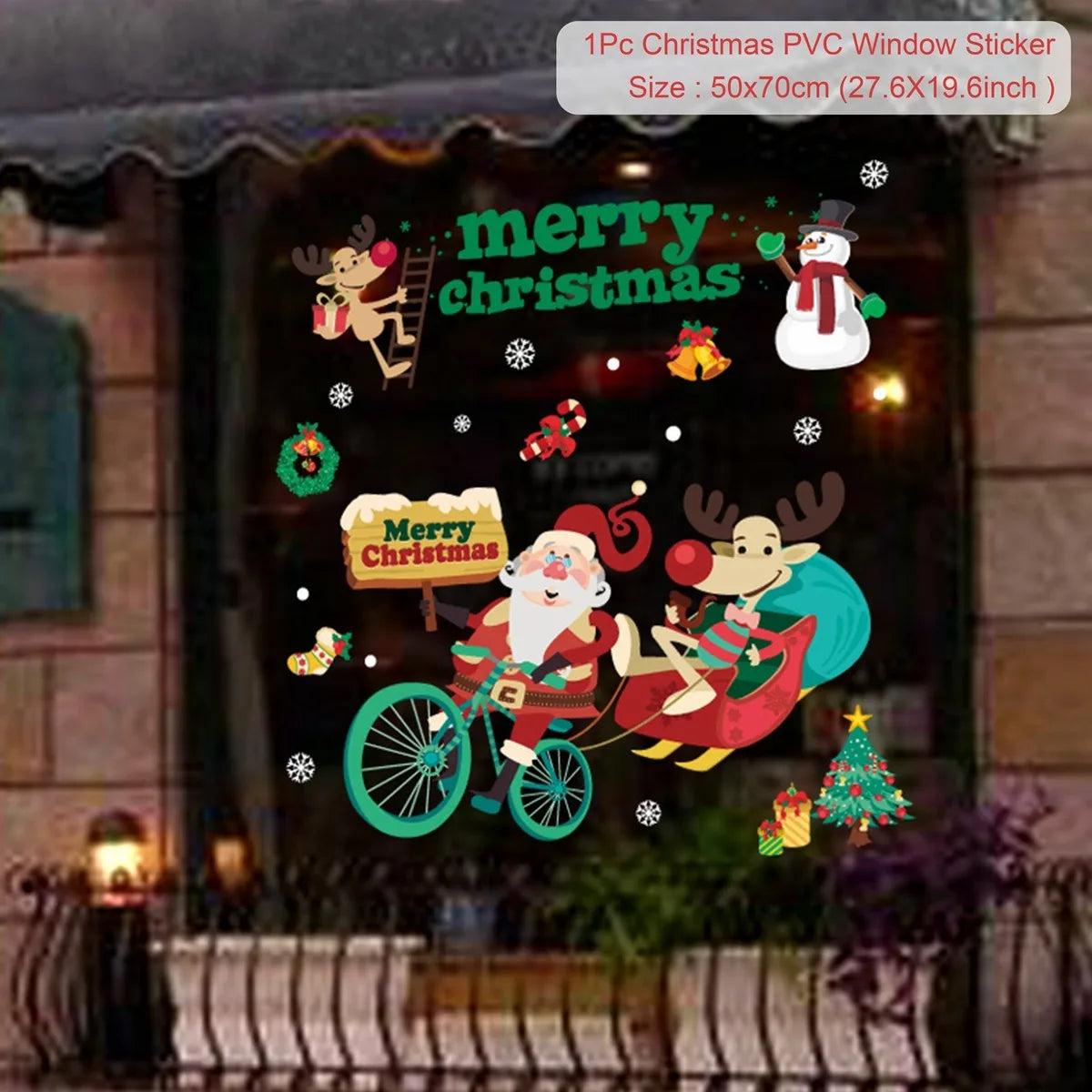 Christmas Window Stickers Christmas Wall Sticker Room Wall Decals Merry Christmas Decors For Home New Year Stickers 2025