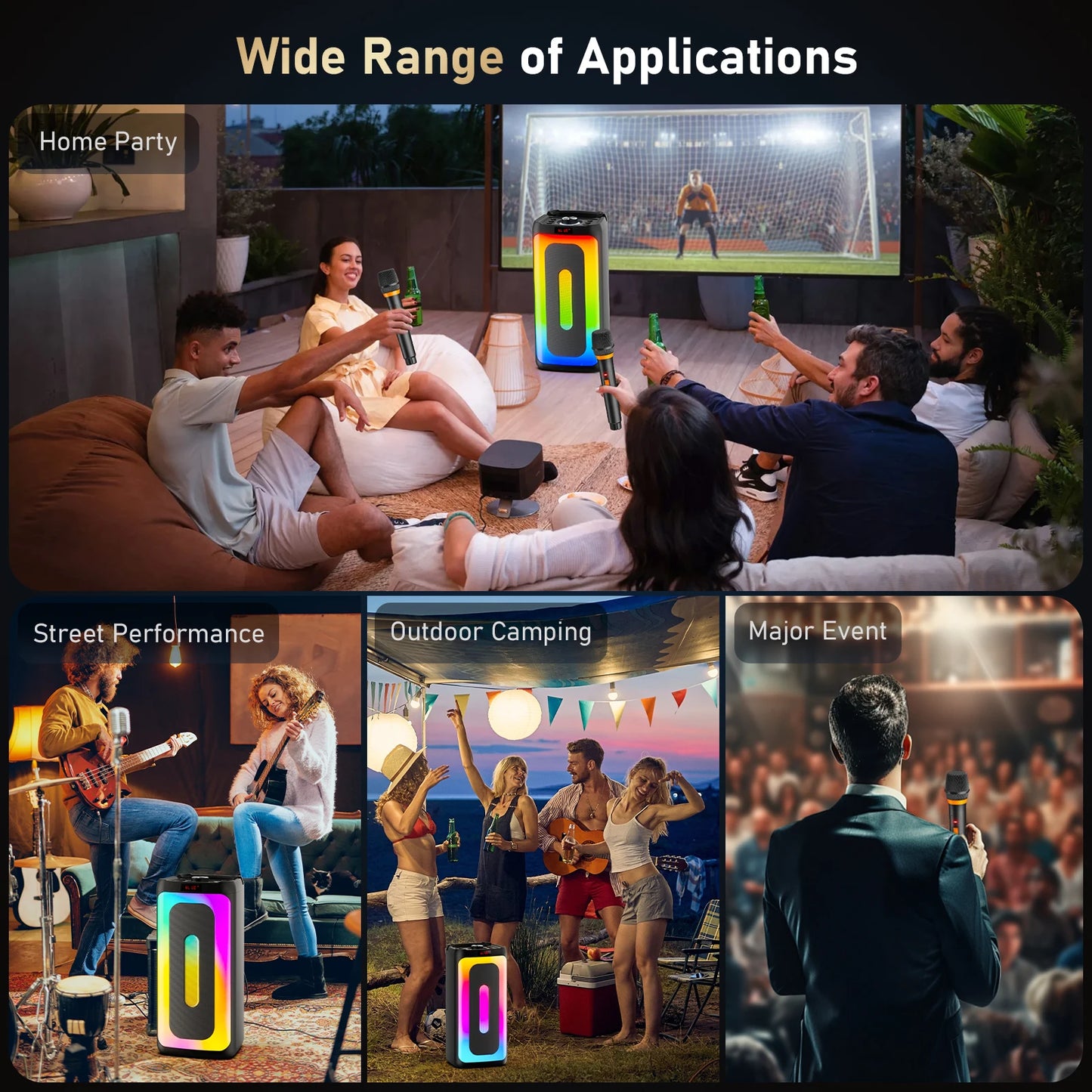 FanFun Karaoke Machine with Lights