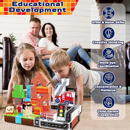 Magnetic Building Blocks Mine Magnet World Construction Set Stacking Magnet Cube STEM Sensory Toys for Boy Girl Kids Age 3+